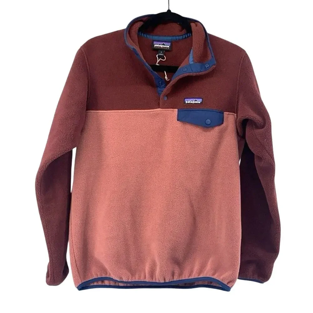 Patagonia Women's Synchilla Snap-T Fleece Pullover - Red / Rosehip - Size S - Picture 1 of 6